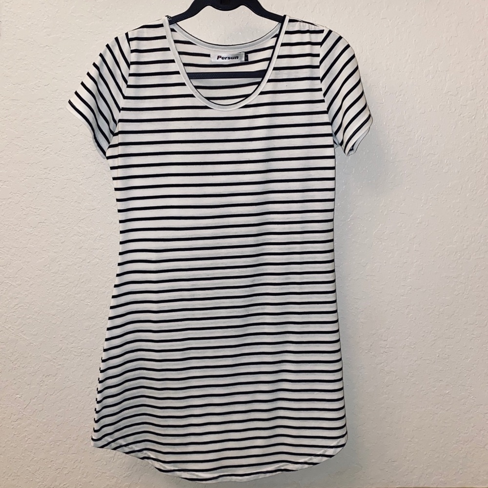 Stripped Tee Shirt dress